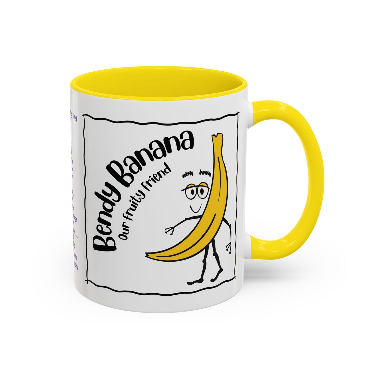 Singing childs mug childs Banana Mug Fruit Mug Bendy Banana Mug Funny Mug Christmas Ceramic Kids Mug Aesthetic White Mug Lover Kids Gift accent Coffee Mug (11, 15oz)