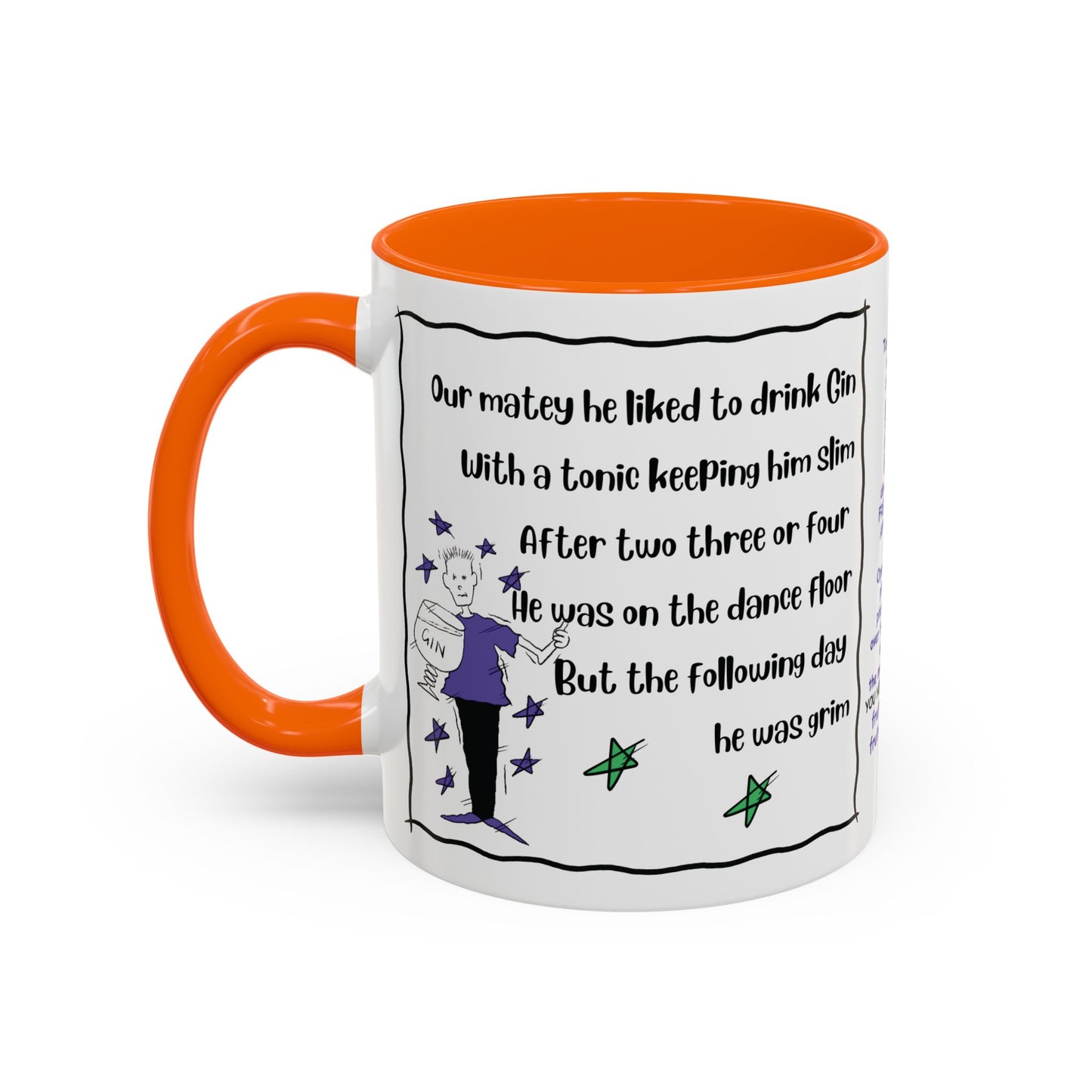Rhyming Gin Mug Funny Gin Lover Mug Gin Tonic Mug Limerick Coffee Mug rhyming Mug Gin Coffee Lover Mug Unique Gin Mug Funny Christmas Mug Accent Coffee Mug (11, 15oz)