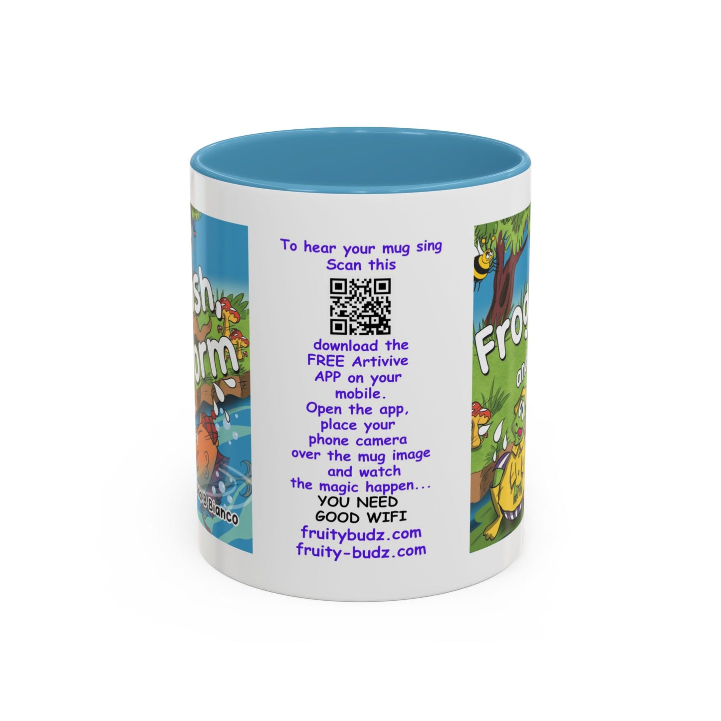 Frog, Fish, and Worm Kids Mug – Fun Animal Mug from the Best-Selling Book by Christina B Bianco Aesthetic Mug Gift Kids Mug Aesthetic White Mug Lover Kids Gift accent Coffee Mug (11, 15oz)