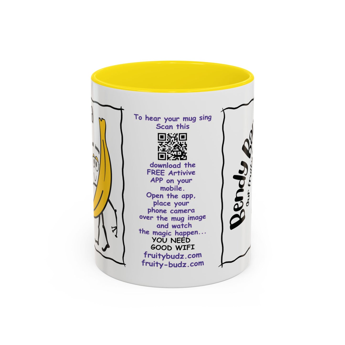 Singing childs mug childs Banana Mug Fruit Mug Bendy Banana Mug Funny Mug Christmas Ceramic Kids Mug Aesthetic White Mug Lover Kids Gift accent Coffee Mug (11, 15oz)