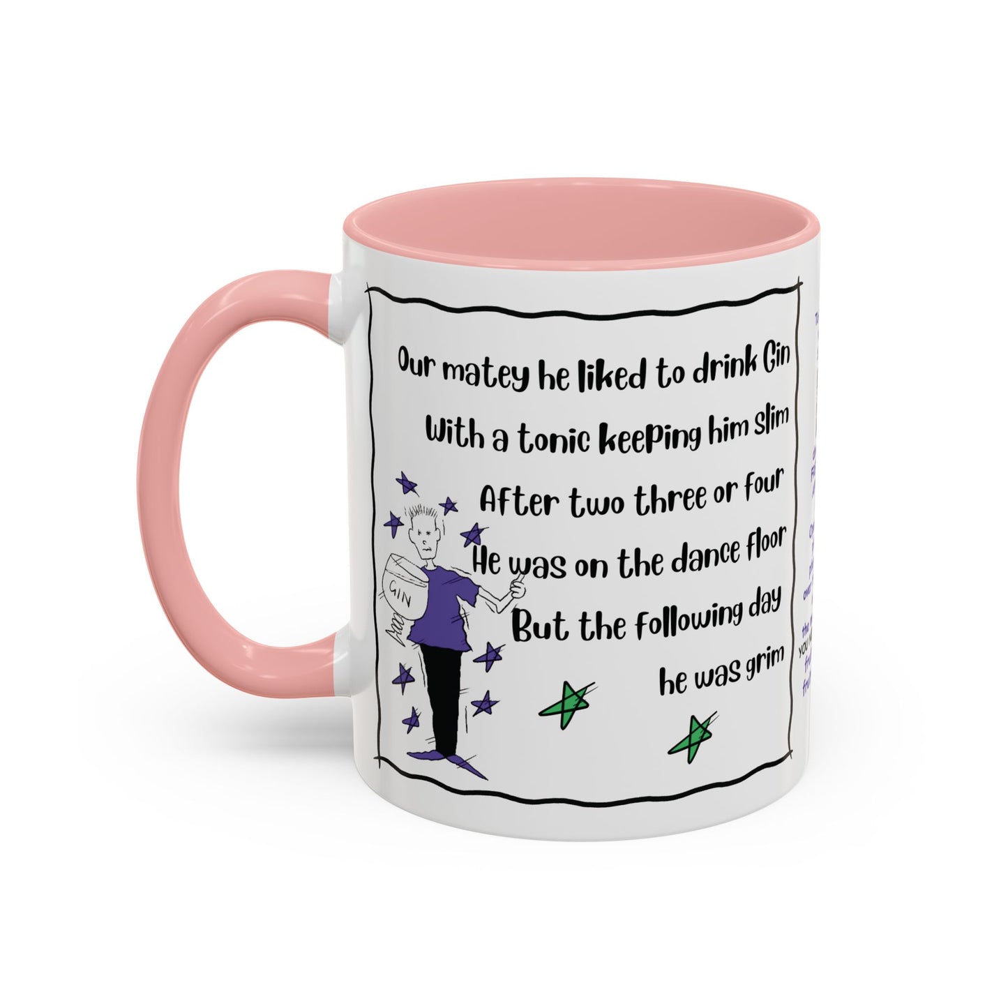 Rhyming Gin Mug Funny Gin Lover Mug Gin Tonic Mug Limerick Coffee Mug rhyming Mug Gin Coffee Lover Mug Unique Gin Mug Funny Christmas Mug Accent Coffee Mug (11, 15oz)