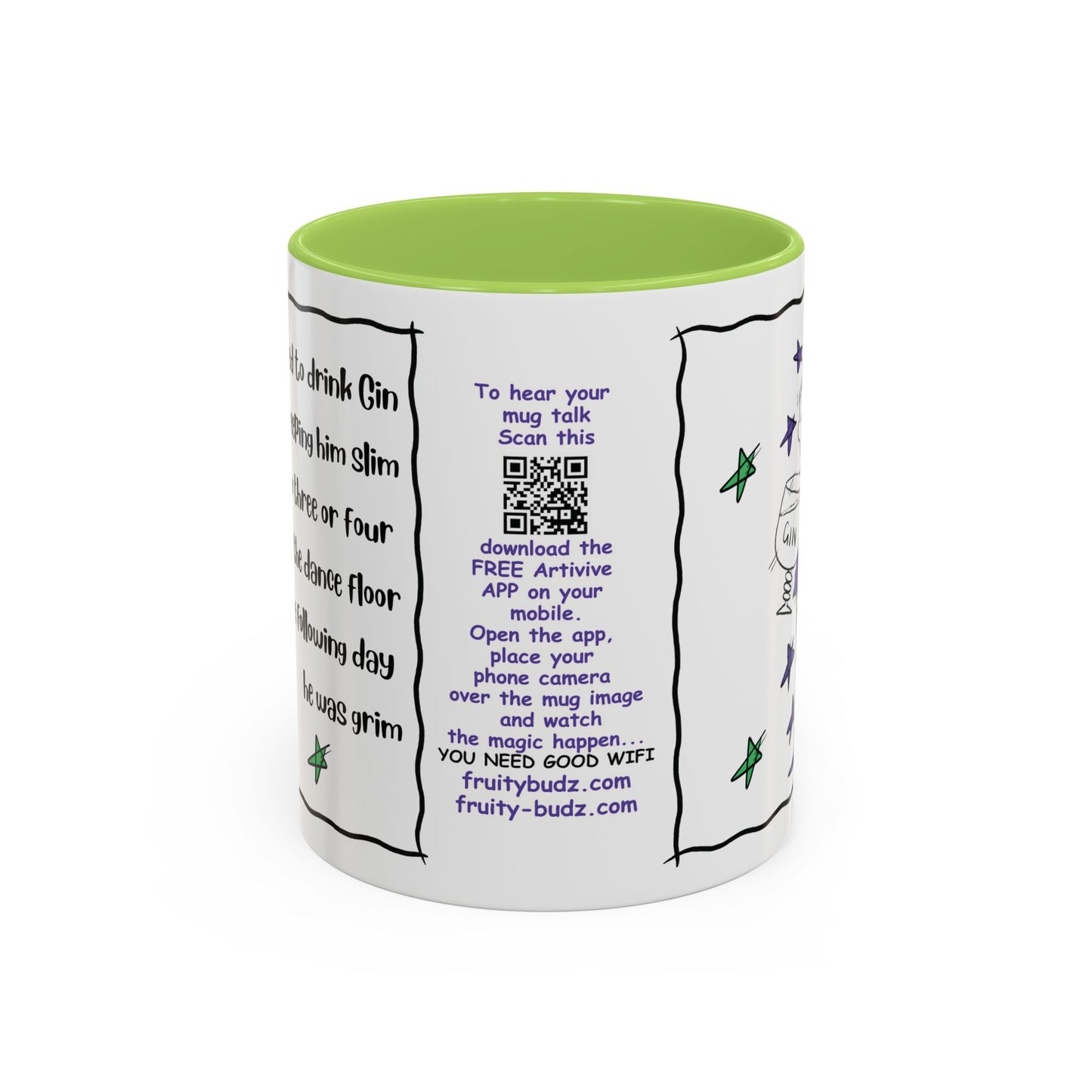 Rhyming Gin Mug Funny Gin Lover Mug Gin Tonic Mug Limerick Coffee Mug rhyming Mug Gin Coffee Lover Mug Unique Gin Mug Funny Christmas Mug Accent Coffee Mug (11, 15oz)