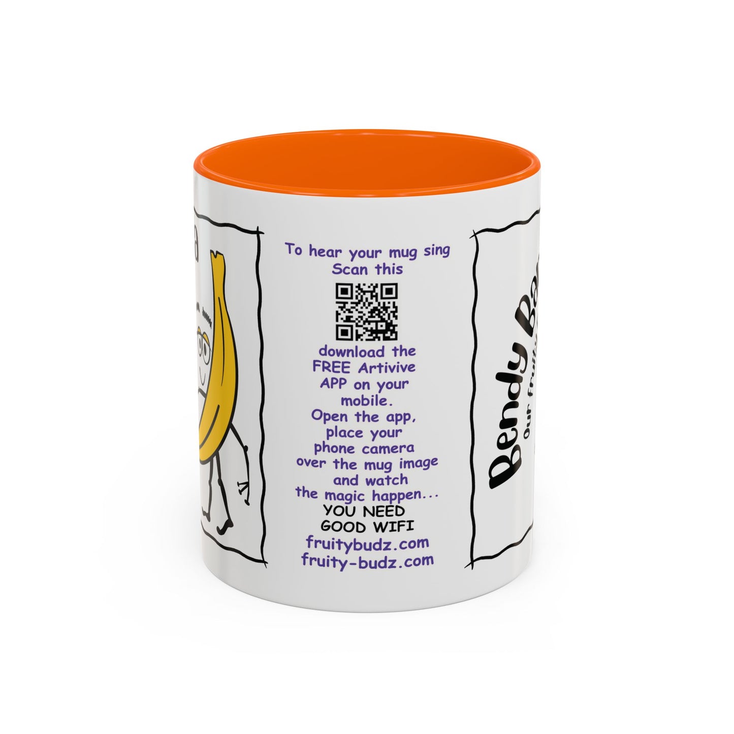 Singing childs mug childs Banana Mug Fruit Mug Bendy Banana Mug Funny Mug Christmas Ceramic Kids Mug Aesthetic White Mug Lover Kids Gift accent Coffee Mug (11, 15oz)