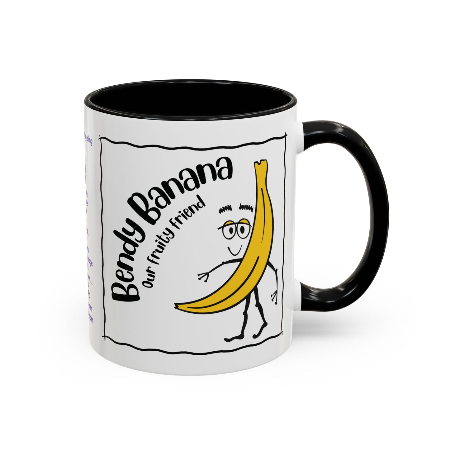 Singing childs mug childs Banana Mug Fruit Mug Bendy Banana Mug Funny Mug Christmas Ceramic Kids Mug Aesthetic White Mug Lover Kids Gift accent Coffee Mug (11, 15oz)