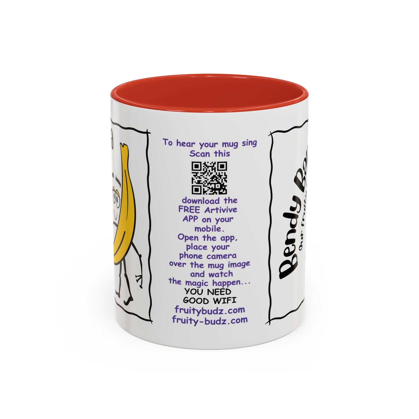 Singing childs mug childs Banana Mug Fruit Mug Bendy Banana Mug Funny Mug Christmas Ceramic Kids Mug Aesthetic White Mug Lover Kids Gift accent Coffee Mug (11, 15oz)