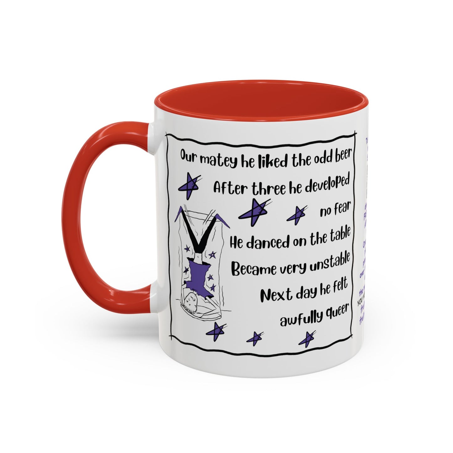 Talking Funny Mug Lads Beer Mug Coffee Mug Funny Limerick Mug Handmade Beer Lover Mug White Ceramic Coffee Beer Mug accent Coffee Mug (11, 15oz)