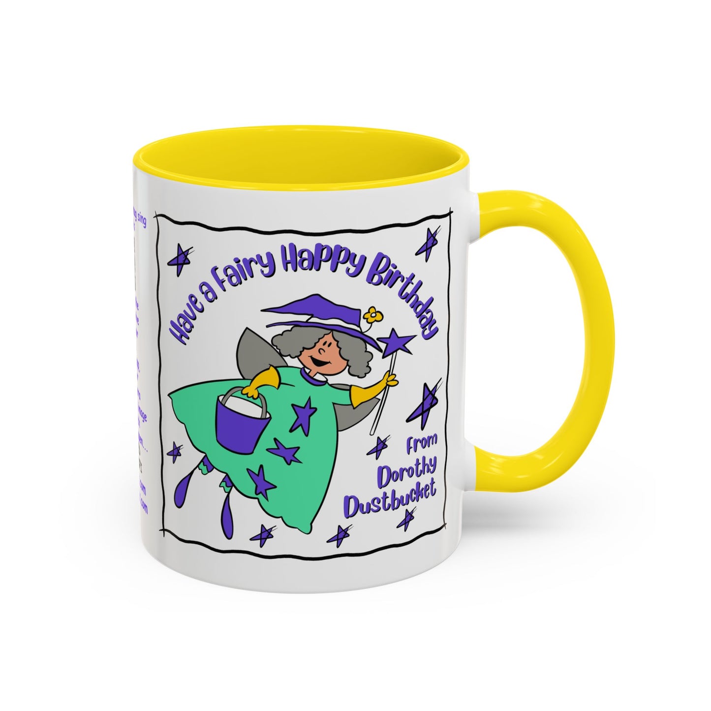 Singing Kids Birthday Mug with Augmented Reality β Dorothy DustBucket Birthday Fairy Mug Aesthetic White Mug Lover Kids Gift accent Coffee Mug (11, 15oz)