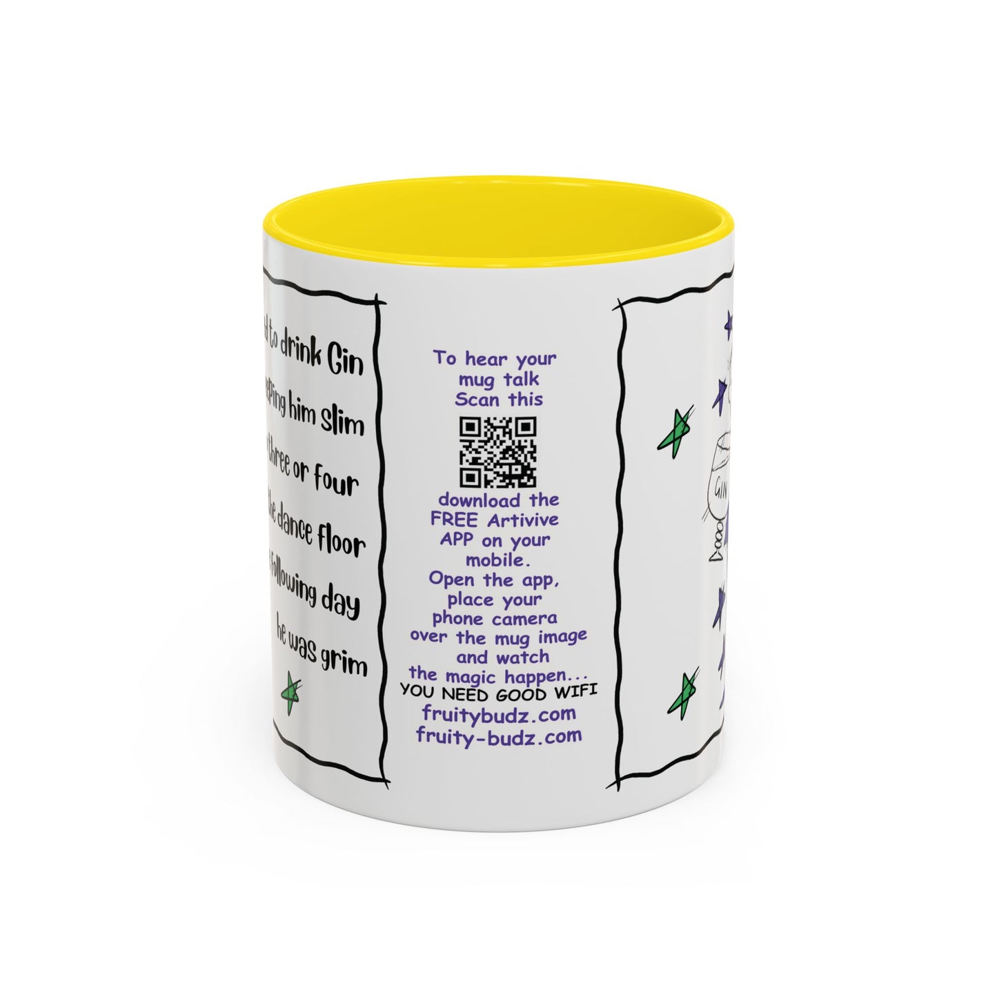 Rhyming Gin Mug Funny Gin Lover Mug Gin Tonic Mug Limerick Coffee Mug rhyming Mug Gin Coffee Lover Mug Unique Gin Mug Funny Christmas Mug Accent Coffee Mug (11, 15oz)