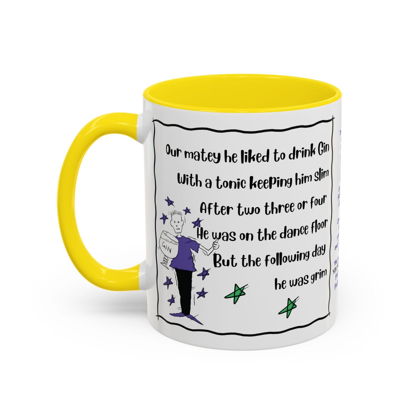 Rhyming Gin Mug Funny Gin Lover Mug Gin Tonic Mug Limerick Coffee Mug rhyming Mug Gin Coffee Lover Mug Unique Gin Mug Funny Christmas Mug Accent Coffee Mug (11, 15oz)