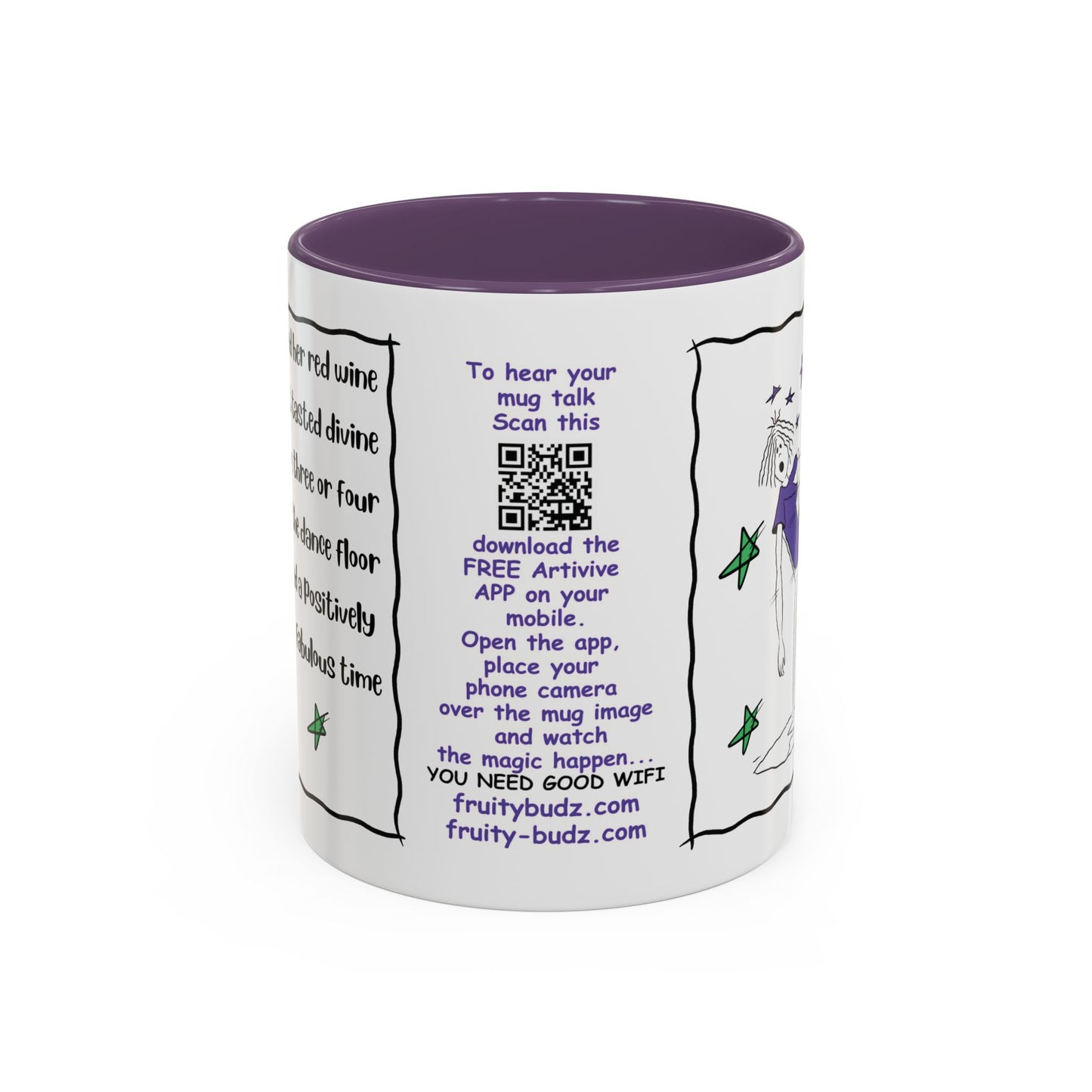 Talking Animated Funny Wine Mug Red Wine Lover Mug Girl Coffee Mug Handmade Ceramic Coffee Mug White Coffee Mug Christmas gift Limerick mug accent Coffee Mug (11, 15oz)