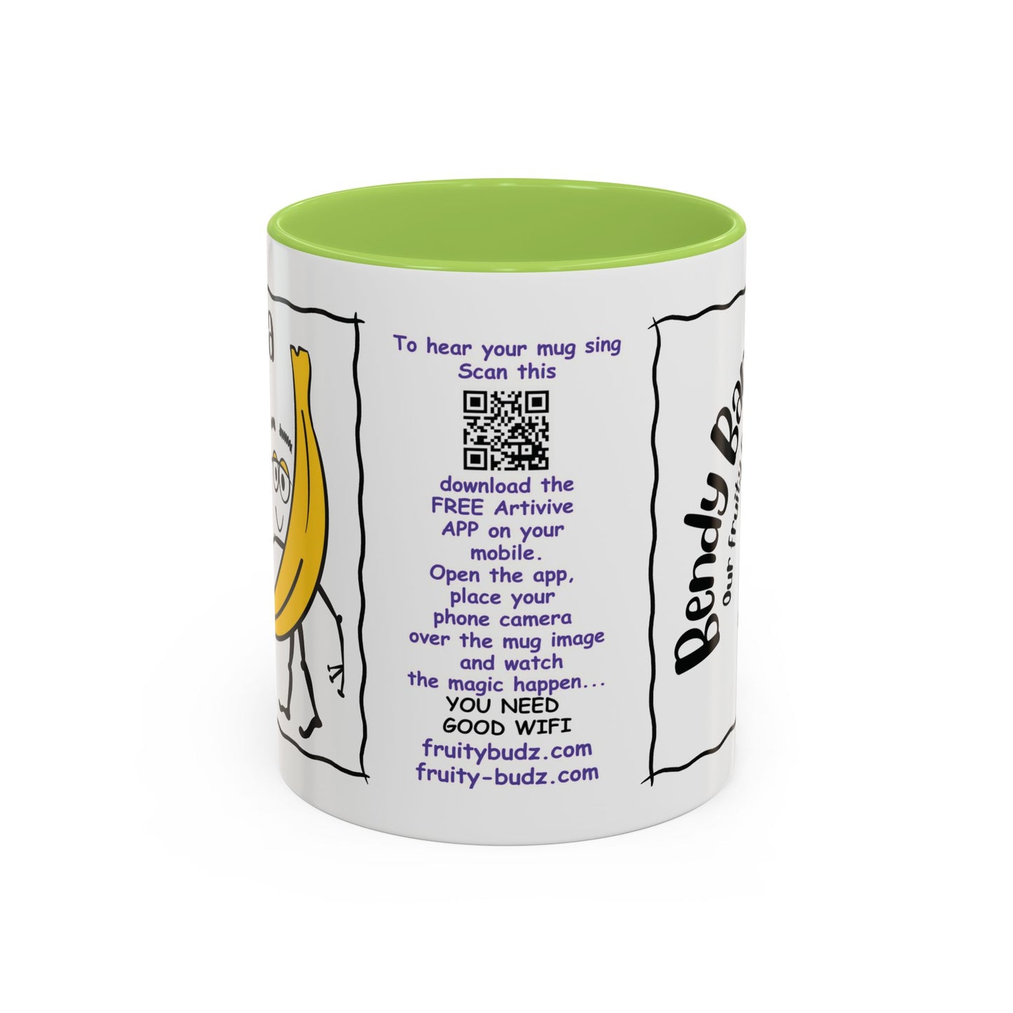 Singing childs mug childs Banana Mug Fruit Mug Bendy Banana Mug Funny Mug Christmas Ceramic Kids Mug Aesthetic White Mug Lover Kids Gift accent Coffee Mug (11, 15oz)