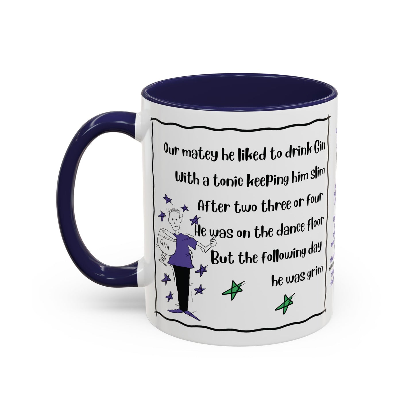 Rhyming Gin Mug Funny Gin Lover Mug Gin Tonic Mug Limerick Coffee Mug rhyming Mug Gin Coffee Lover Mug Unique Gin Mug Funny Christmas Mug Accent Coffee Mug (11, 15oz)