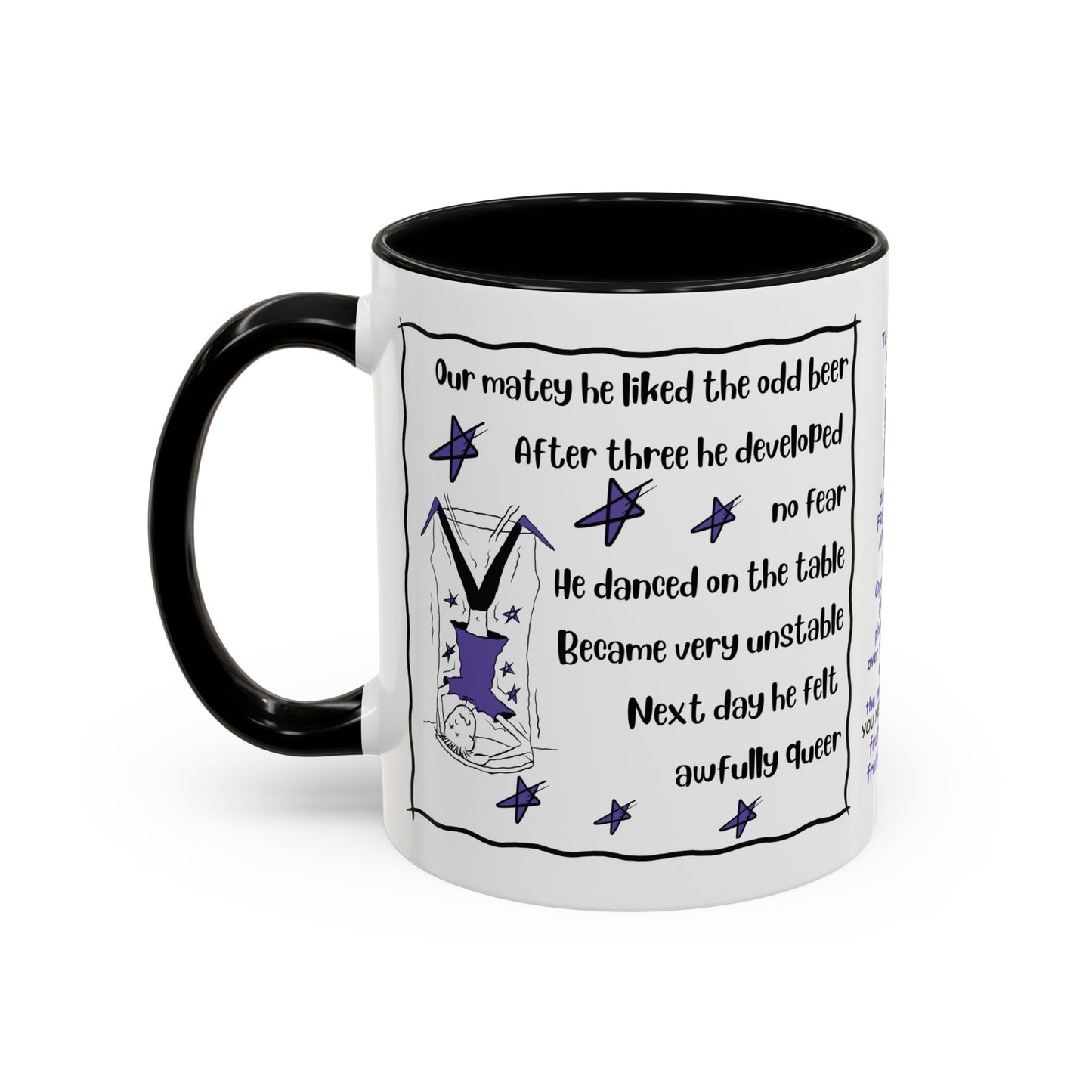 Talking Funny Mug Lads Beer Mug Coffee Mug Funny Limerick Mug Handmade Beer Lover Mug White Ceramic Coffee Beer Mug accent Coffee Mug (11, 15oz)