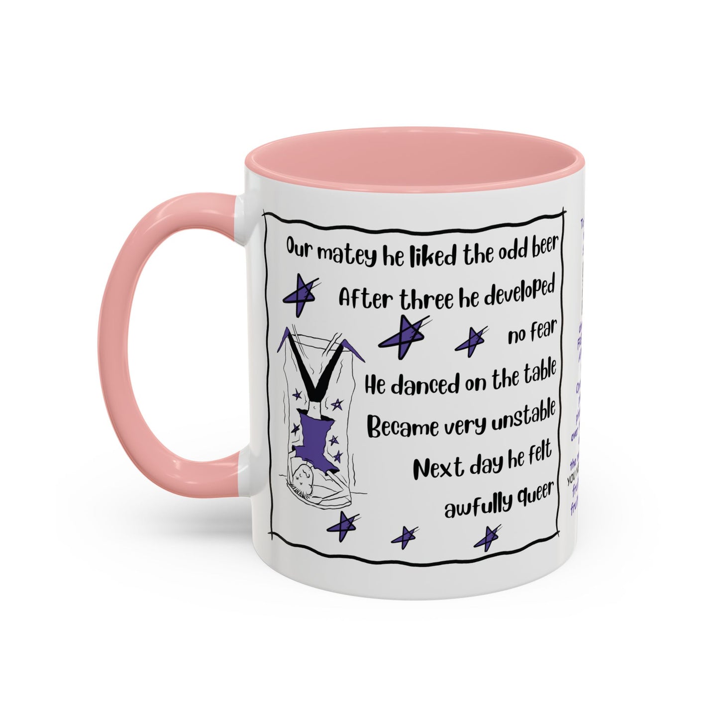 Talking Funny Mug Lads Beer Mug Coffee Mug Funny Limerick Mug Handmade Beer Lover Mug White Ceramic Coffee Beer Mug accent Coffee Mug (11, 15oz)