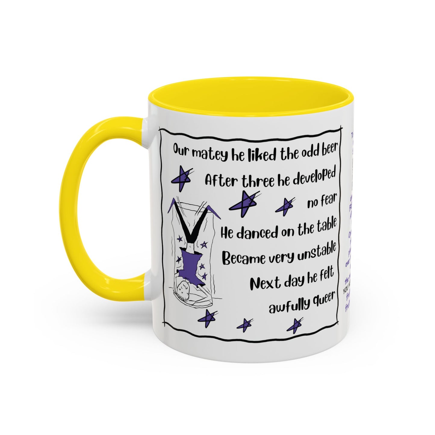 Talking Funny Mug Lads Beer Mug Coffee Mug Funny Limerick Mug Handmade Beer Lover Mug White Ceramic Coffee Beer Mug accent Coffee Mug (11, 15oz)