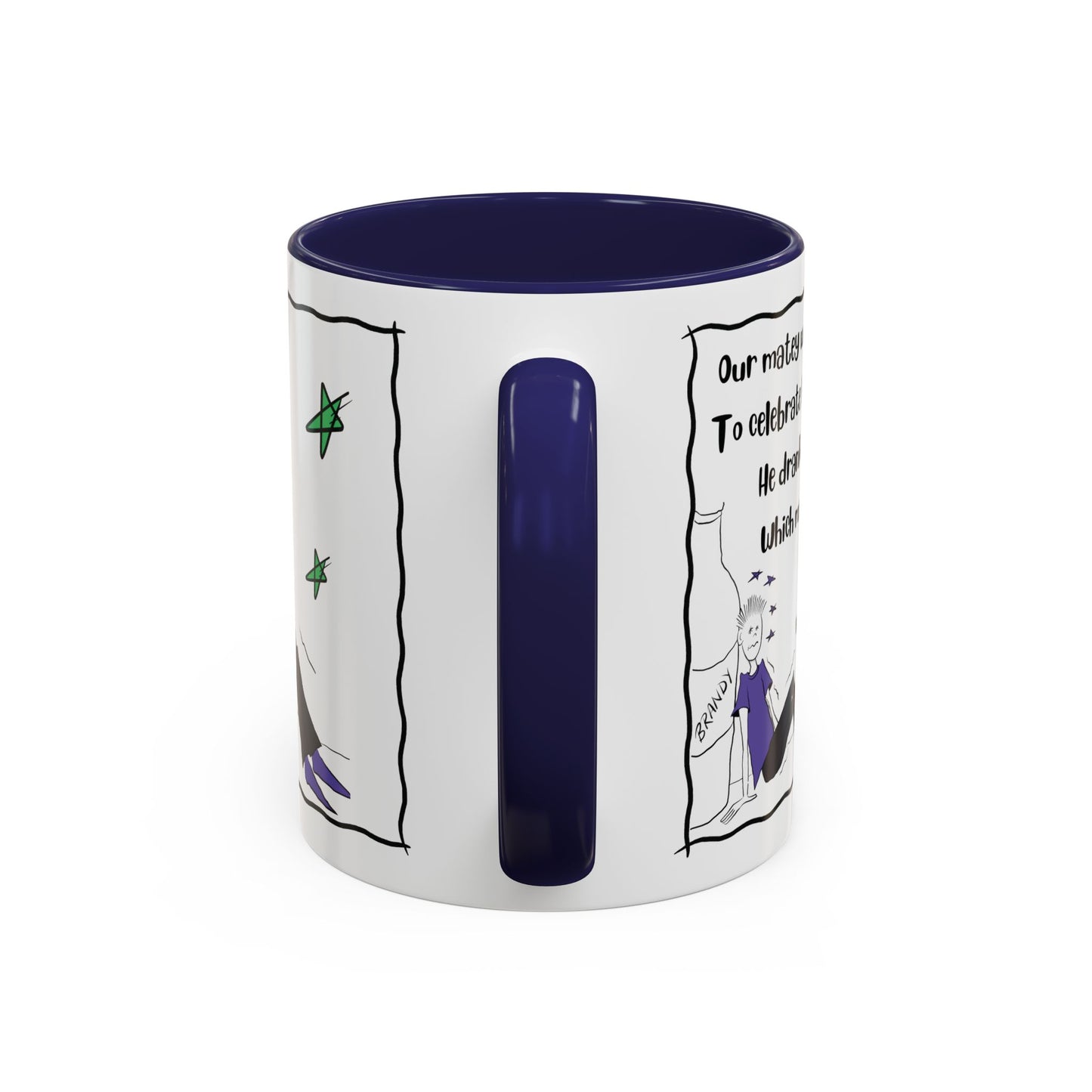 Unique mug Rhyming Talking Birthday mug Brandy Lover Mug Funny Birthday mug limerick Brandy Mug Christmas Gift Brandy Lover MugCopy of Accent Coffee Mug (11, 15oz)