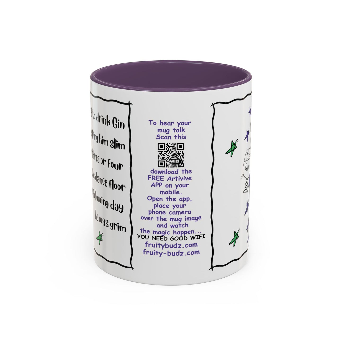 Rhyming Gin Mug Funny Gin Lover Mug Gin Tonic Mug Limerick Coffee Mug rhyming Mug Gin Coffee Lover Mug Unique Gin Mug Funny Christmas Mug Accent Coffee Mug (11, 15oz)