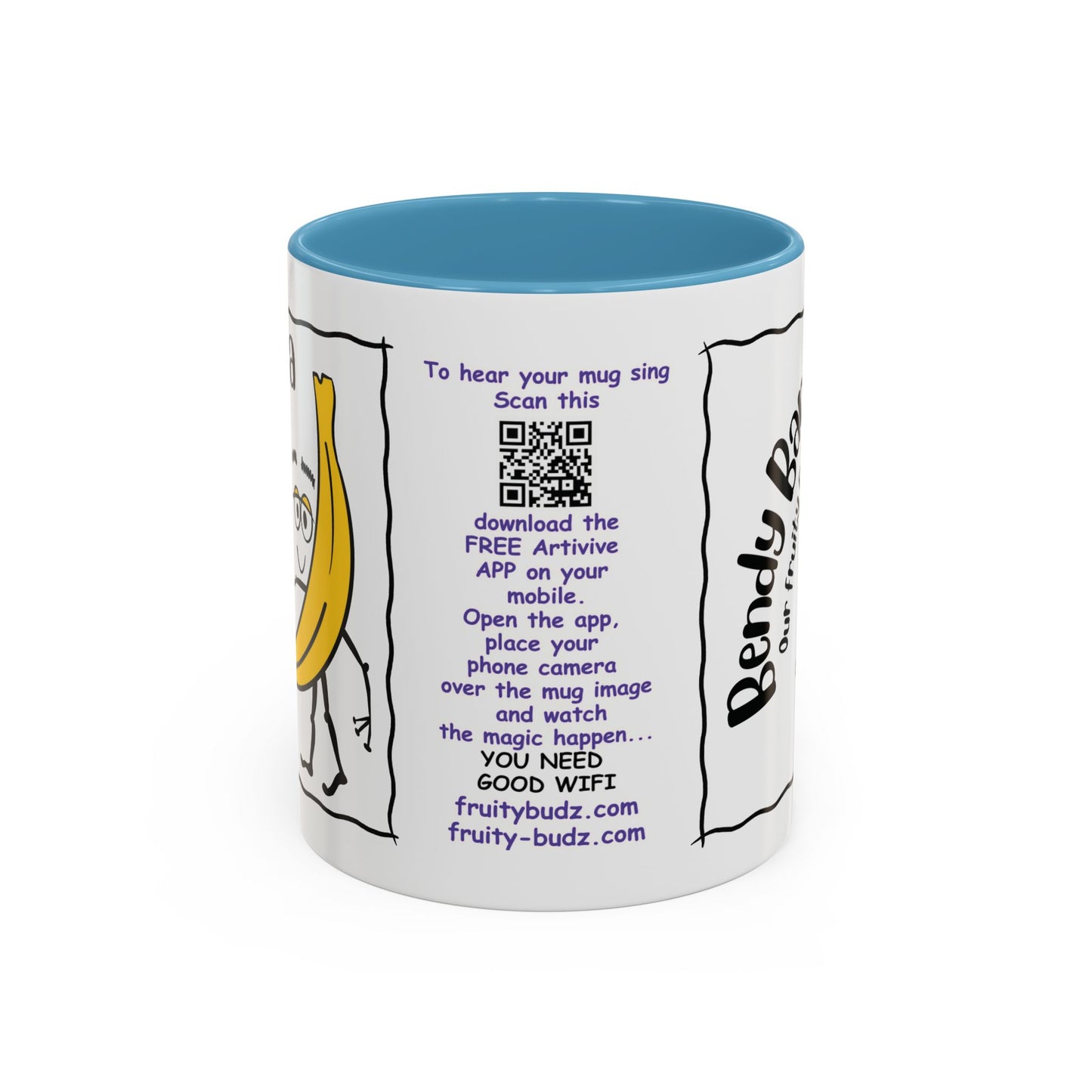 Singing childs mug childs Banana Mug Fruit Mug Bendy Banana Mug Funny Mug Christmas Ceramic Kids Mug Aesthetic White Mug Lover Kids Gift accent Coffee Mug (11, 15oz)