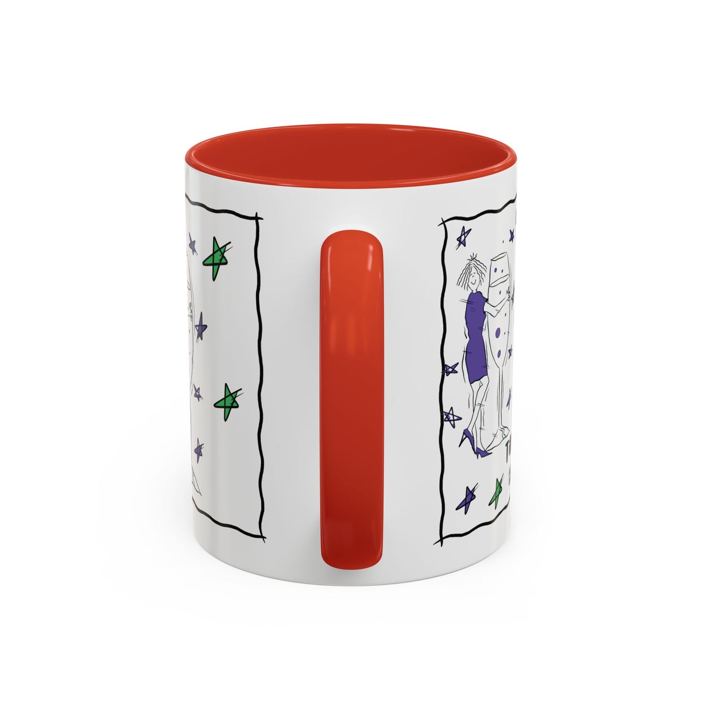 Talking Animated Champagne Mug Champagne Lover Mug White Girlie Mug Funny Limerick Mug Handmade Ceramic Coffee Lover Mug accent Coffee Mug (11, 15oz)