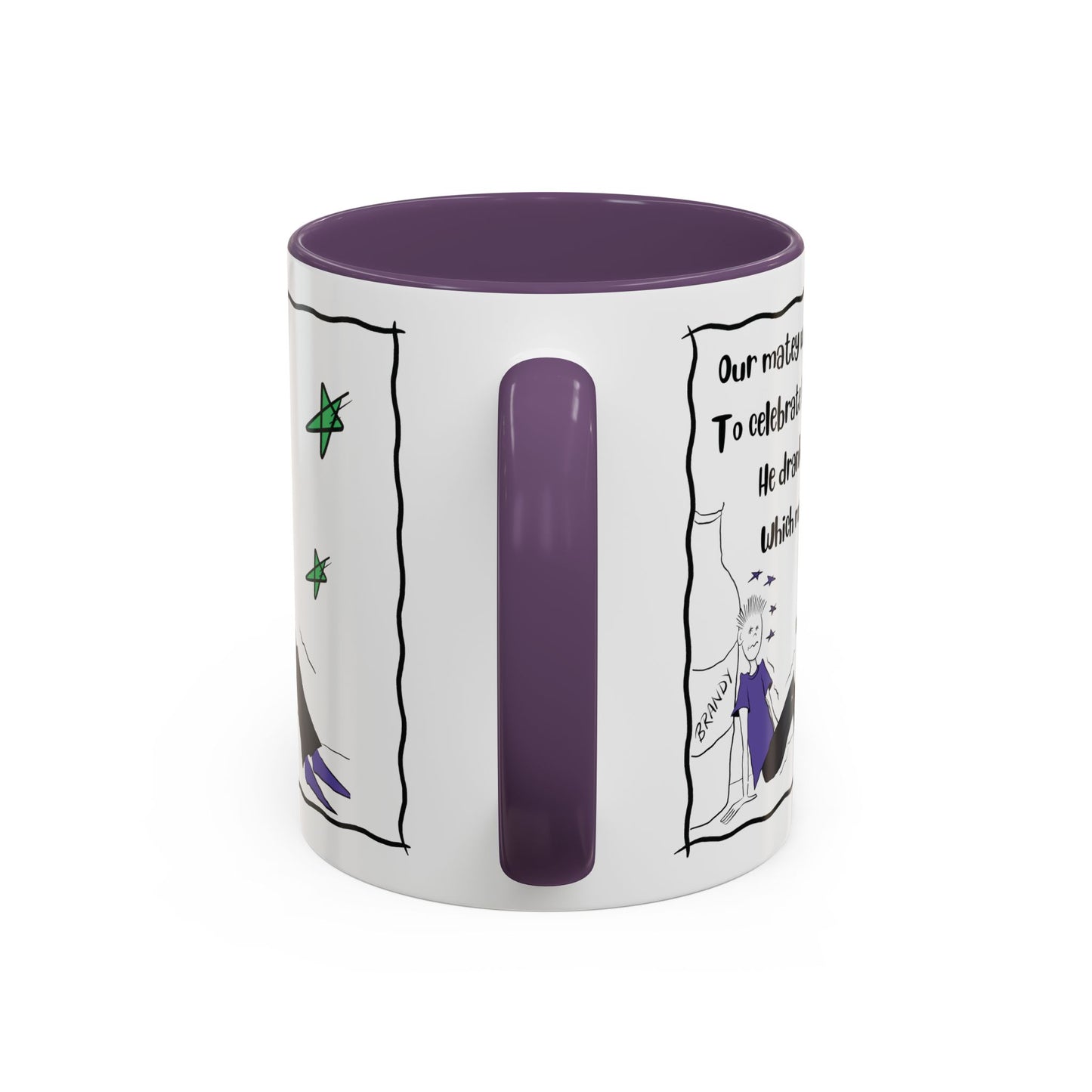 Unique mug Rhyming Talking Birthday mug Brandy Lover Mug Funny Birthday mug  limerick Brandy Mug Christmas Gift Brandy Lover MugCopy of Accent Coffee Mug (11, 15oz)