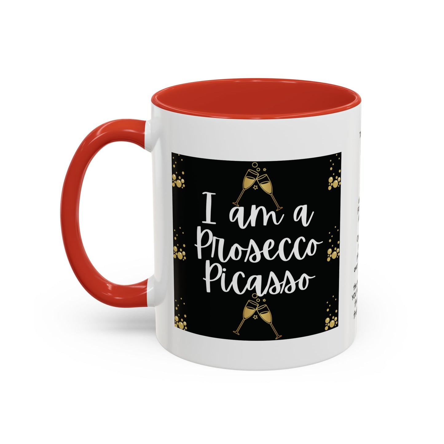 Talking Funny Mug Funny Prosecco Picasso Lover Mug Limerick Girlie Mug Funny Animating Mug Handmade Ceramic Coffee Mug girl Christmas gift accent Coffee Mug (11, 15oz)