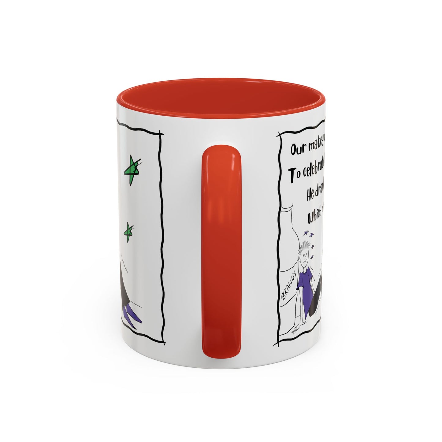 Unique mug Rhyming Talking Birthday mug Brandy Lover Mug Funny Birthday mug  limerick Brandy Mug Christmas Gift Brandy Lover MugCopy of Accent Coffee Mug (11, 15oz)