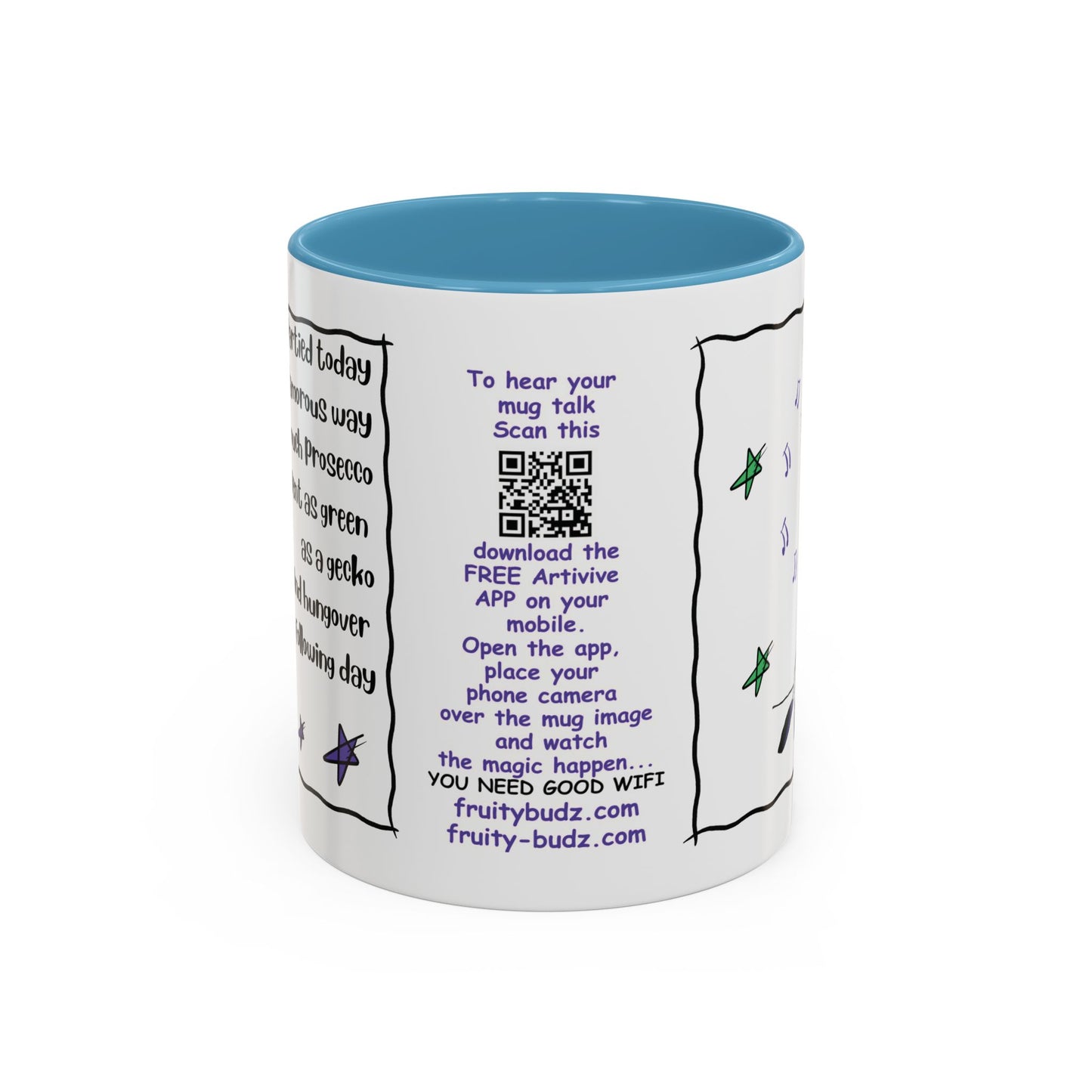 Talking Funny Mug Funny Prosecco Lover Mug Limerick Girlie Mug Funny Animating Mug Handmade Ceramic Coffee Mug girl Christmas gift accent Coffee Mug (11, 15oz)