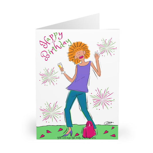 Funny Singing Happy Birthday Cards – Augmented Reality Animation – Pack of 5 for Best Friend, Sister, Mum, Aunty, Bestie Greeting Cards (5 Pack)