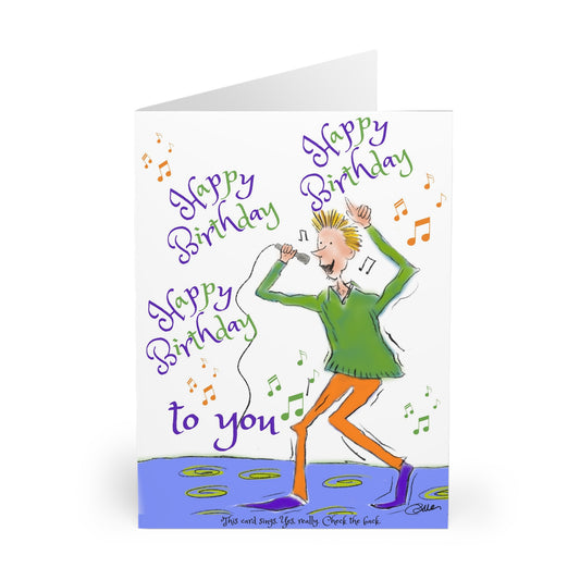 Funny Singing Happy Birthday Cards – Augmented Reality Animation – Pack of 5 for Best Friend, Mate Lad Booze up Beer- Greeting Cards (5 Pack)
