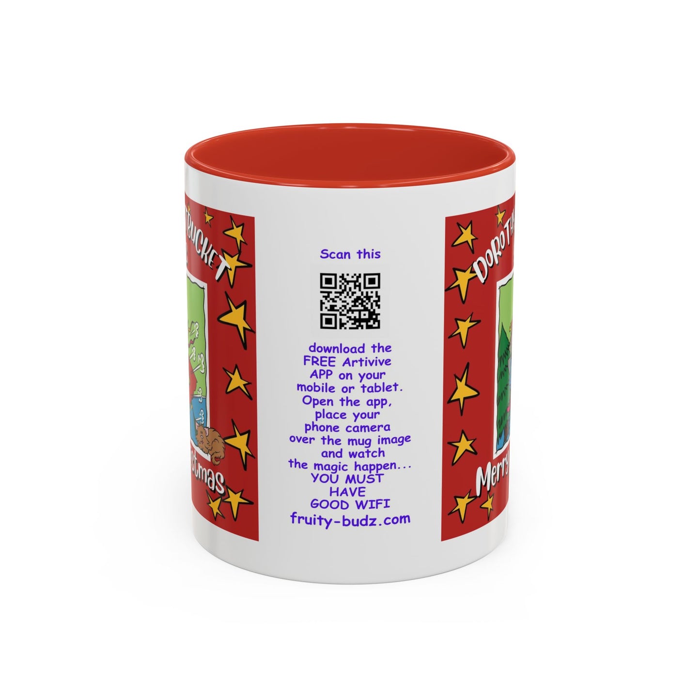 Singing Christmas Fairy mug Christmas Mug Dorothy Mug Child Mug Dorothy DustBucket Mug Handmade Mug Aesthetic Christmas Mug Gift Kids Mug  Aesthetic White Mug Lover Kids Gift accent Coffee Mug (11, 15oz)
