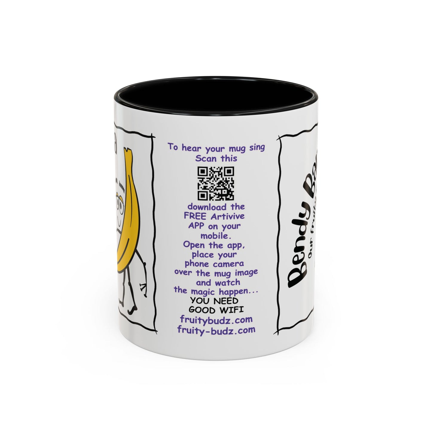 Singing childs mug childs Banana Mug Fruit Mug Bendy Banana Mug Funny Mug Christmas Ceramic Kids Mug Aesthetic White Mug Lover Kids Gift accent Coffee Mug (11, 15oz)