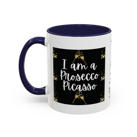 Talking Funny Mug Funny Prosecco Picasso Lover Mug Limerick Girlie Mug Funny Animating Mug Handmade Ceramic Coffee Mug girl Christmas gift accent Coffee Mug (11, 15oz)