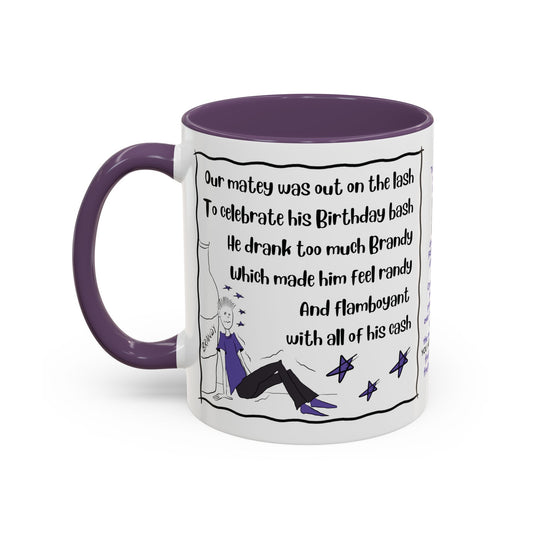 Unique mug Rhyming Talking Birthday mug Brandy Lover Mug Funny Birthday mug  limerick Brandy Mug Christmas Gift Brandy Lover MugCopy of Accent Coffee Mug (11, 15oz)