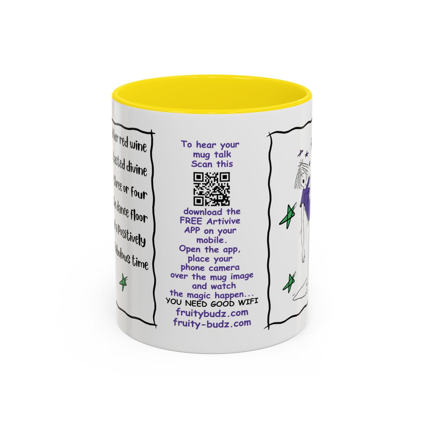 Talking Animated Funny Wine Mug Red Wine Lover Mug Girl Coffee Mug Handmade Ceramic Coffee Mug White Coffee Mug Christmas gift Limerick mug accent Coffee Mug (11, 15oz)