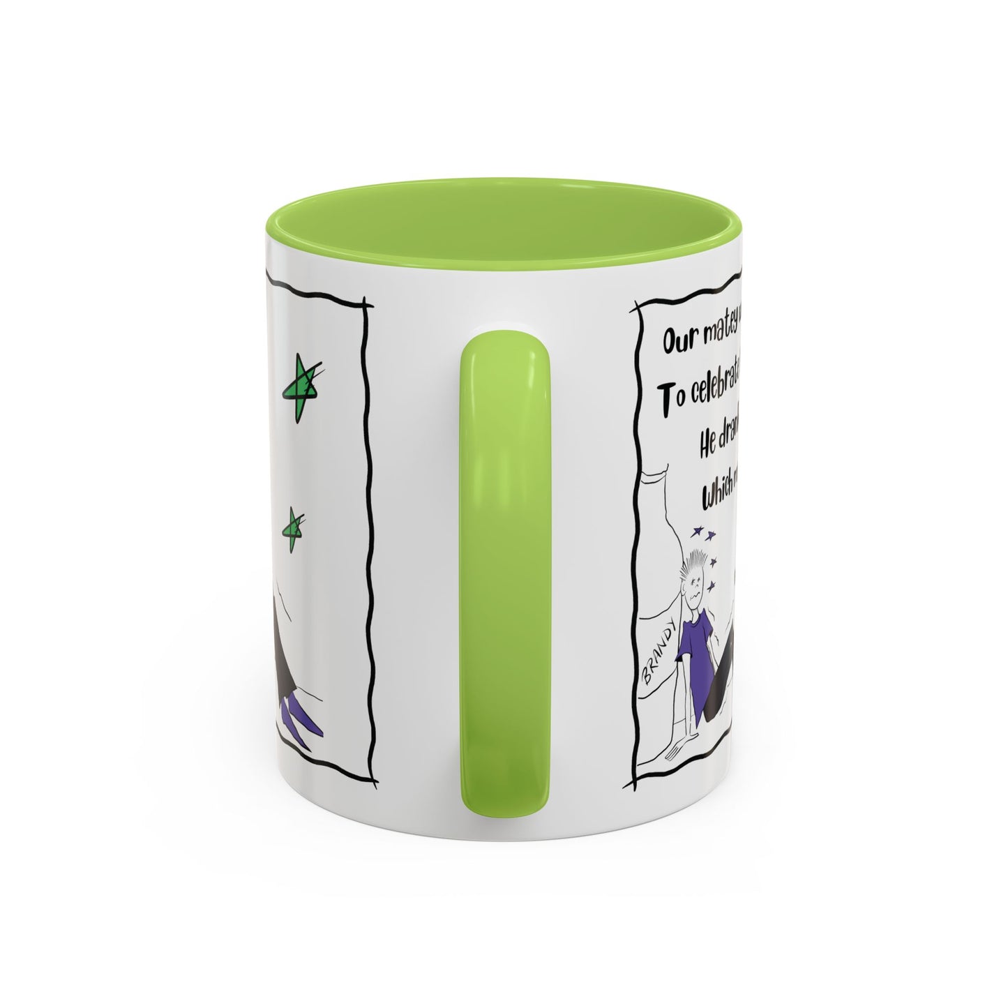 Unique mug Rhyming Talking Birthday mug Brandy Lover Mug Funny Birthday mug  limerick Brandy Mug Christmas Gift Brandy Lover MugCopy of Accent Coffee Mug (11, 15oz)