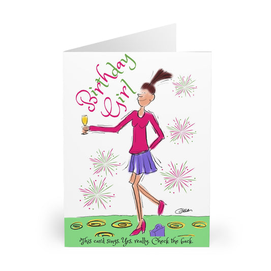 Funny Singing Happy Birthday Cards – Augmented Reality Animation – Pack of 5 for Best Friend, Sister, Mum, Aunty, Bestie Greeting Cards (5 Pack)