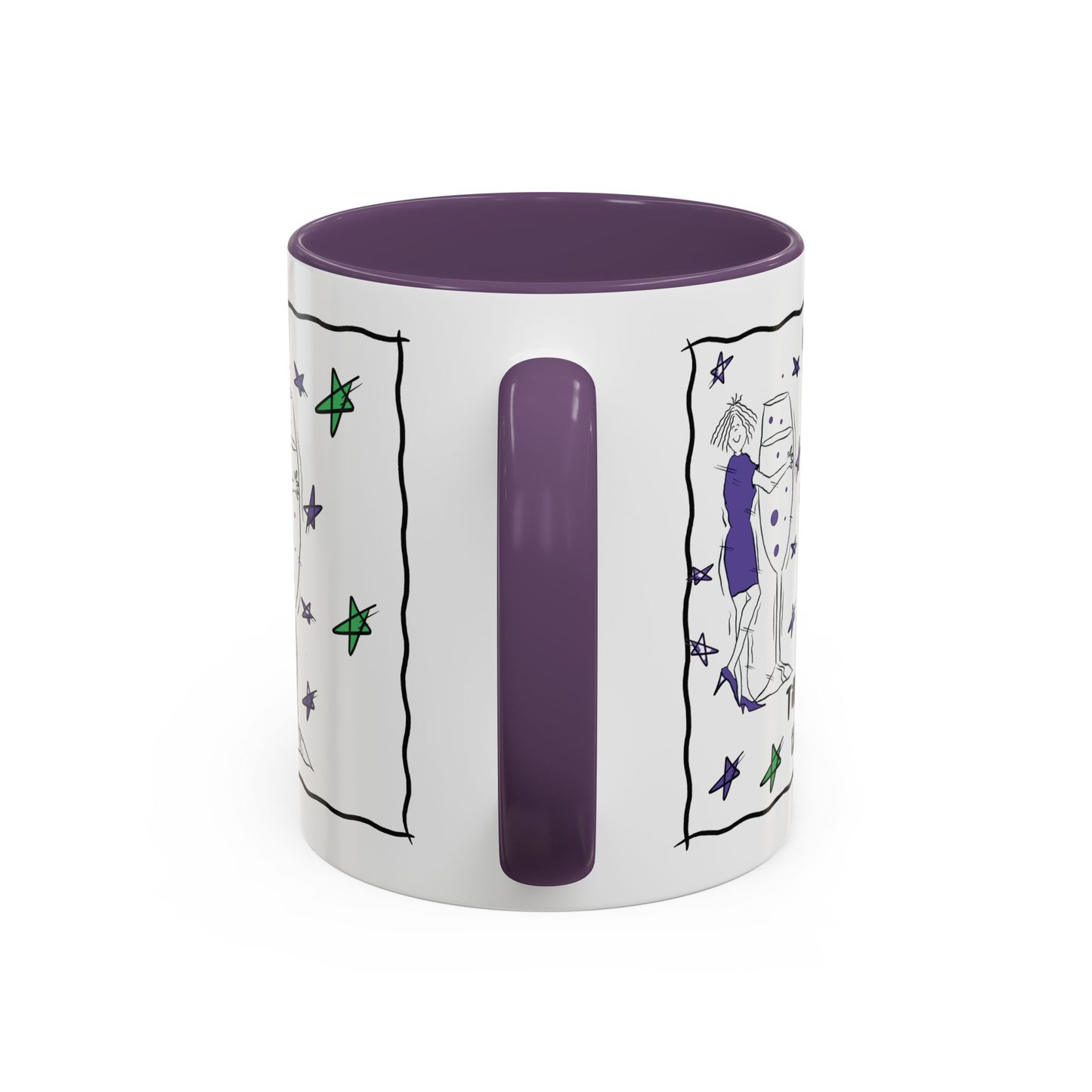 Talking Animated Champagne Mug Champagne Lover Mug White Girlie Mug Funny Limerick Mug Handmade Ceramic Coffee Lover Mug accent Coffee Mug (11, 15oz)