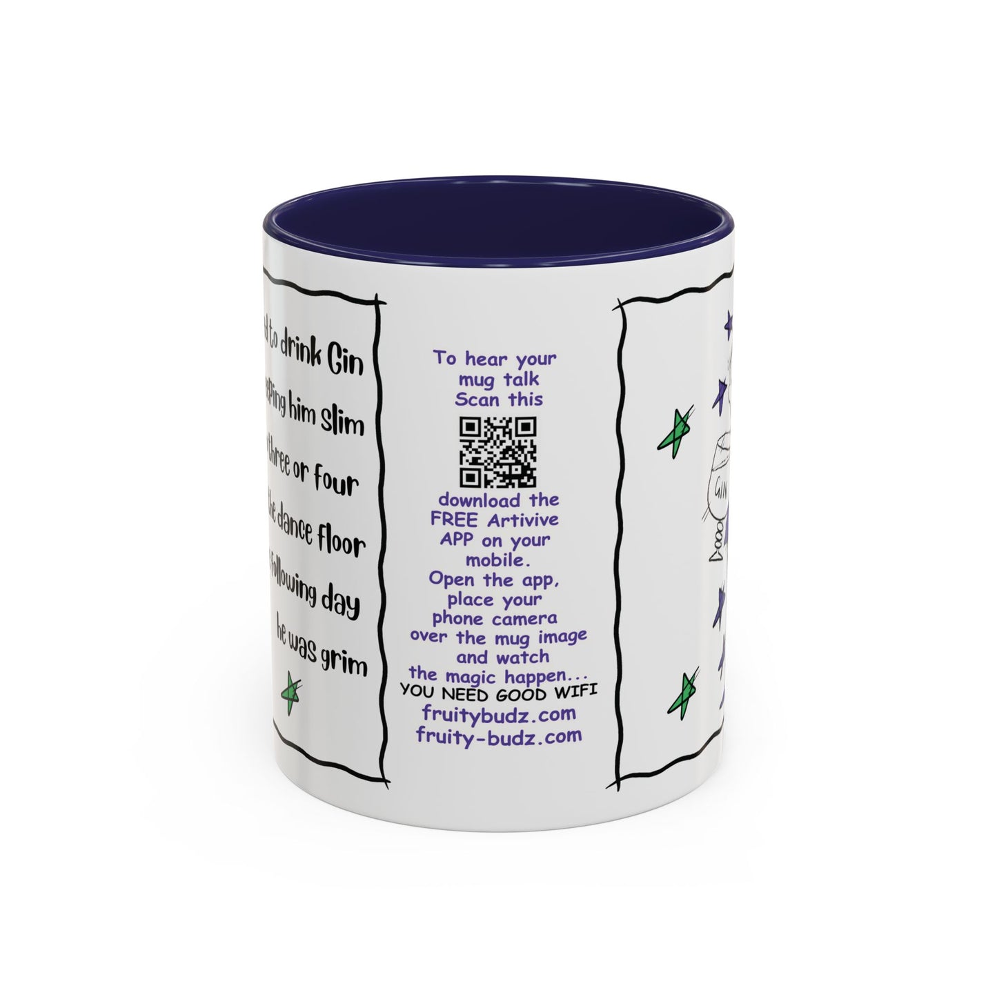Rhyming Gin Mug Funny Gin Lover Mug Gin Tonic Mug Limerick Coffee Mug rhyming Mug Gin Coffee Lover Mug Unique Gin Mug Funny Christmas Mug Accent Coffee Mug (11, 15oz)