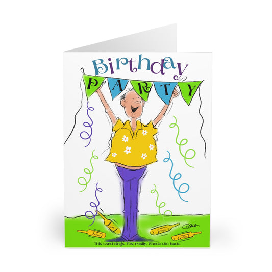 Funny Singing Happy Birthday Cards – Augmented Reality Animation – Pack of 5 for Best Friend, Mate Lad Booze up Beer- Greeting Cards (5 Pack)
