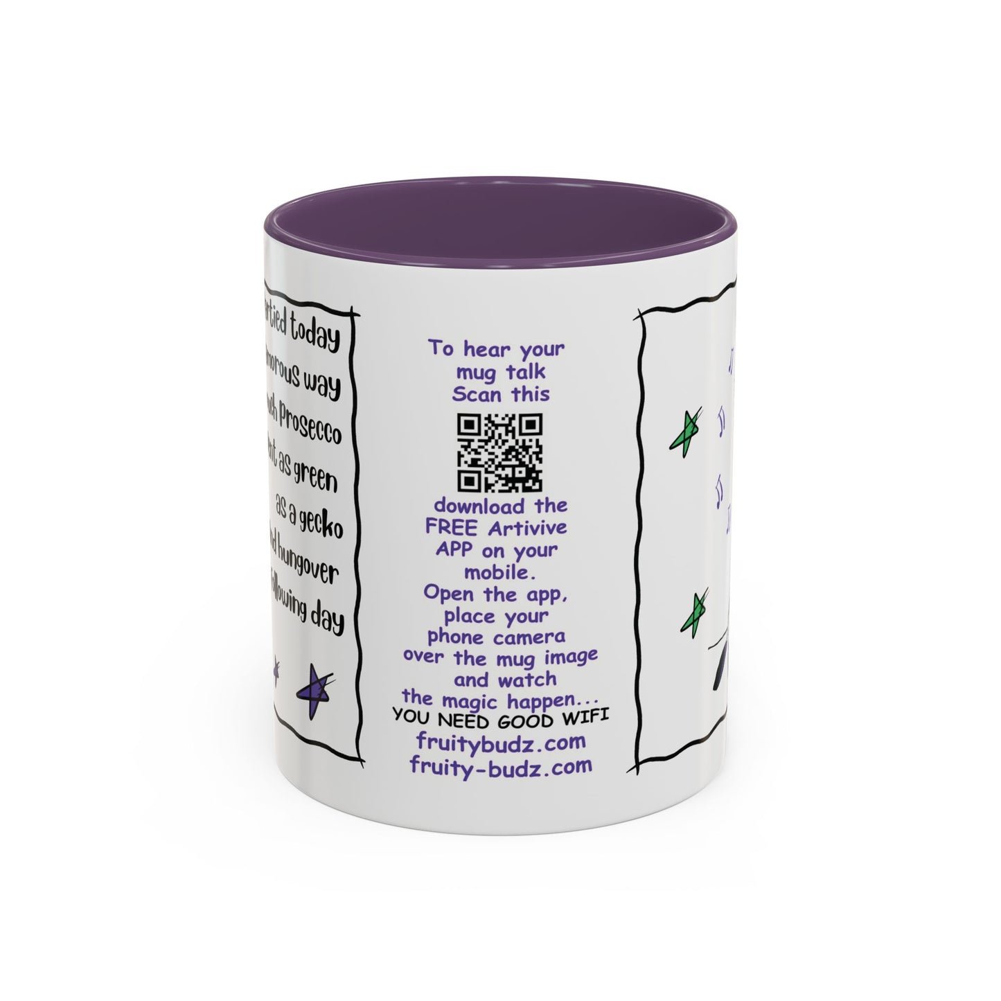 Talking Funny Mug Funny Prosecco Lover Mug Limerick Girlie Mug Funny Animating Mug Handmade Ceramic Coffee Mug girl Christmas gift accent Coffee Mug (11, 15oz)