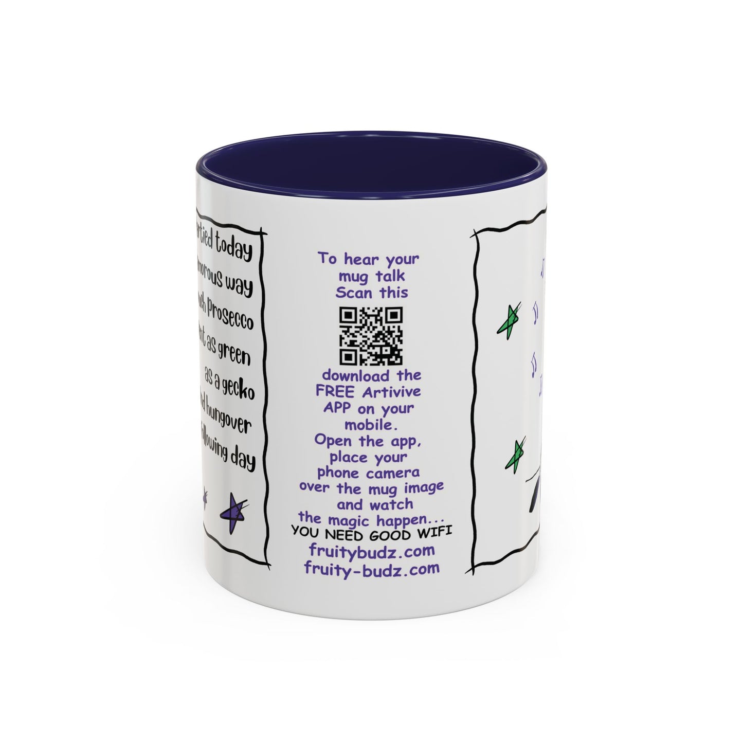 Talking Funny Mug Funny Prosecco Lover Mug Limerick Girlie Mug Funny Animating Mug Handmade Ceramic Coffee Mug girl Christmas gift accent Coffee Mug (11, 15oz)