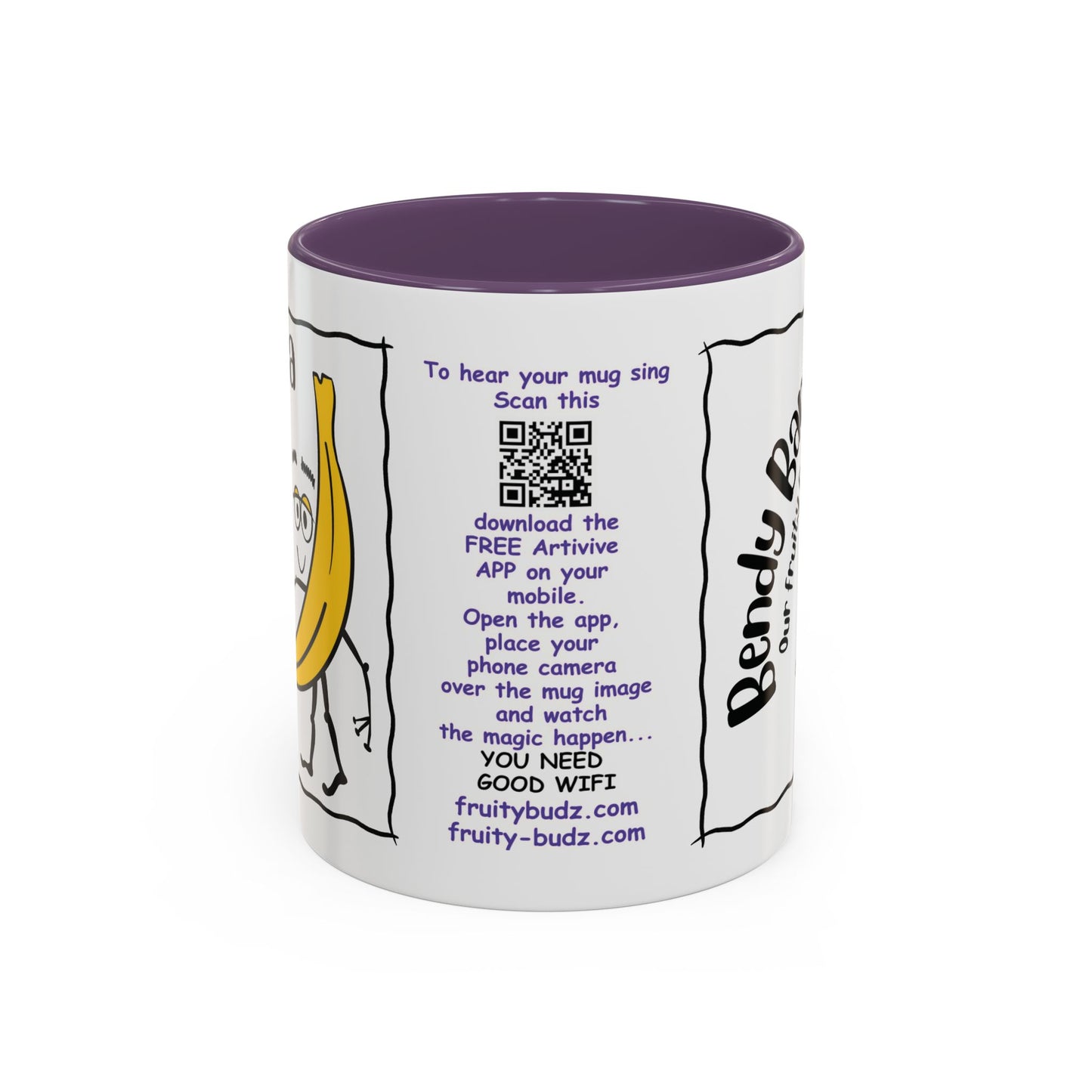 Singing childs mug childs Banana Mug Fruit Mug Bendy Banana Mug Funny Mug Christmas Ceramic Kids Mug Aesthetic White Mug Lover Kids Gift accent Coffee Mug (11, 15oz)