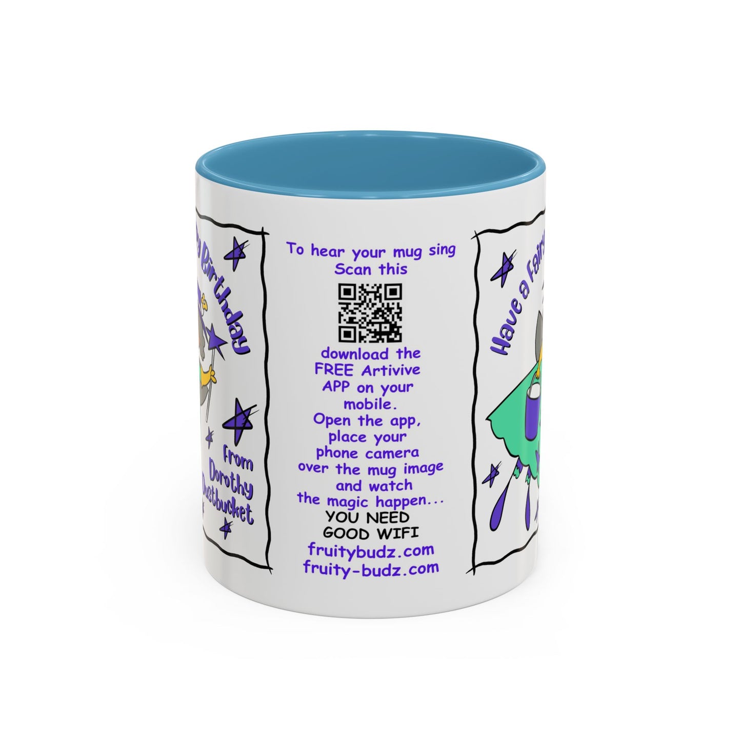 Singing Kids Birthday Mug with Augmented Reality – Dorothy DustBucket Birthday Fairy Mug  Aesthetic White Mug Lover Kids Gift accent Coffee Mug (11, 15oz)