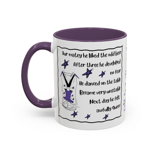 Talking Funny Mug Lads Beer Mug Coffee Mug Funny Limerick Mug Handmade Beer Lover Mug White Ceramic Coffee Beer Mug accent Coffee Mug (11, 15oz)