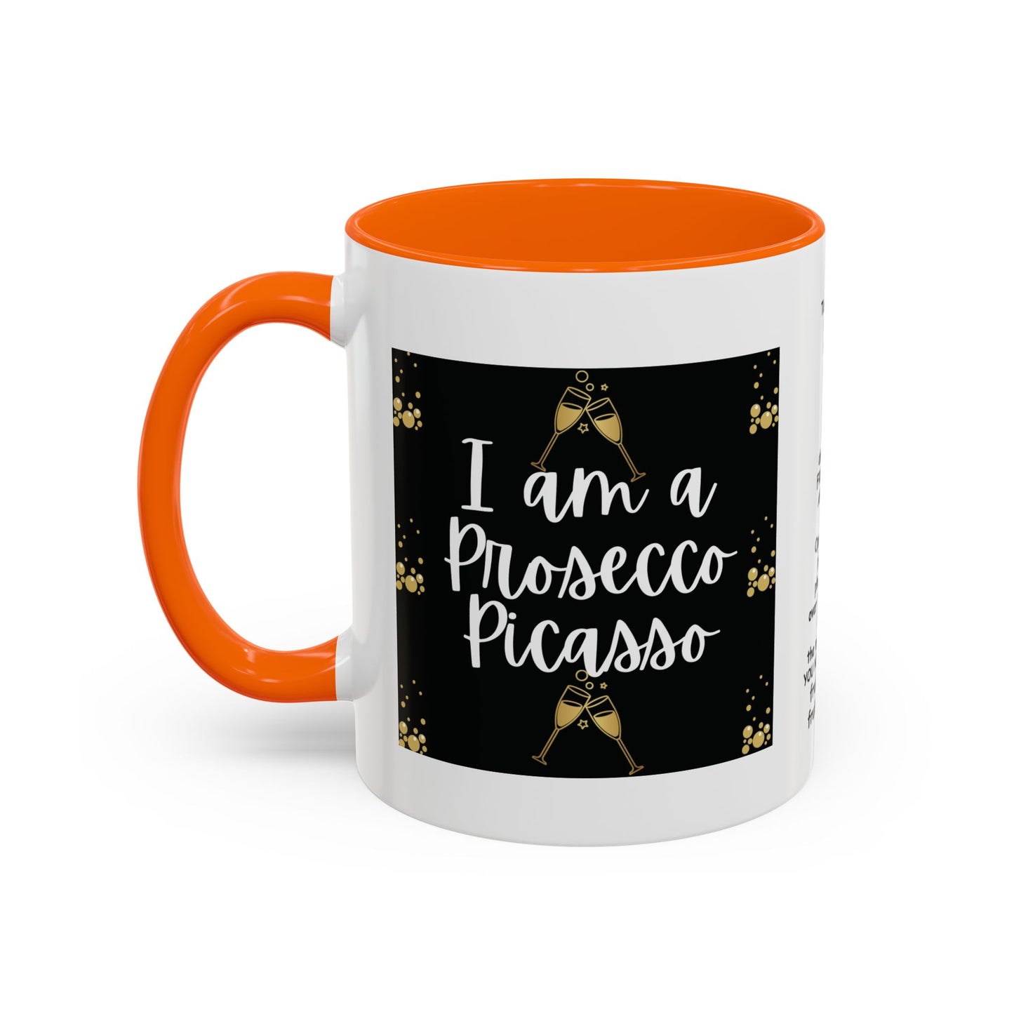 Talking Funny Mug Funny Prosecco Picasso Lover Mug Limerick Girlie Mug Funny Animating Mug Handmade Ceramic Coffee Mug girl Christmas gift accent Coffee Mug (11, 15oz)