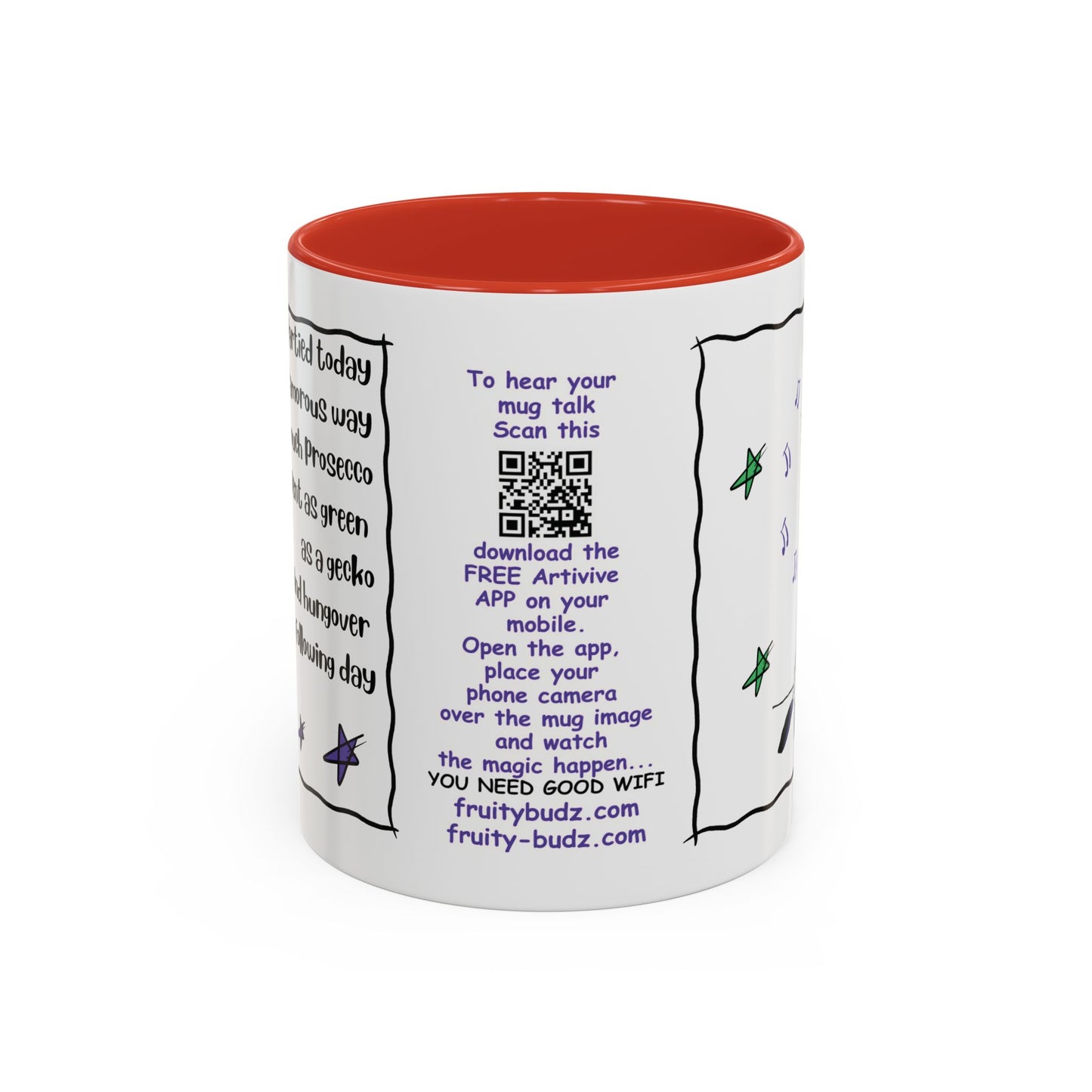 Talking Funny Mug Funny Prosecco Lover Mug Limerick Girlie Mug Funny Animating Mug Handmade Ceramic Coffee Mug girl Christmas gift accent Coffee Mug (11, 15oz)