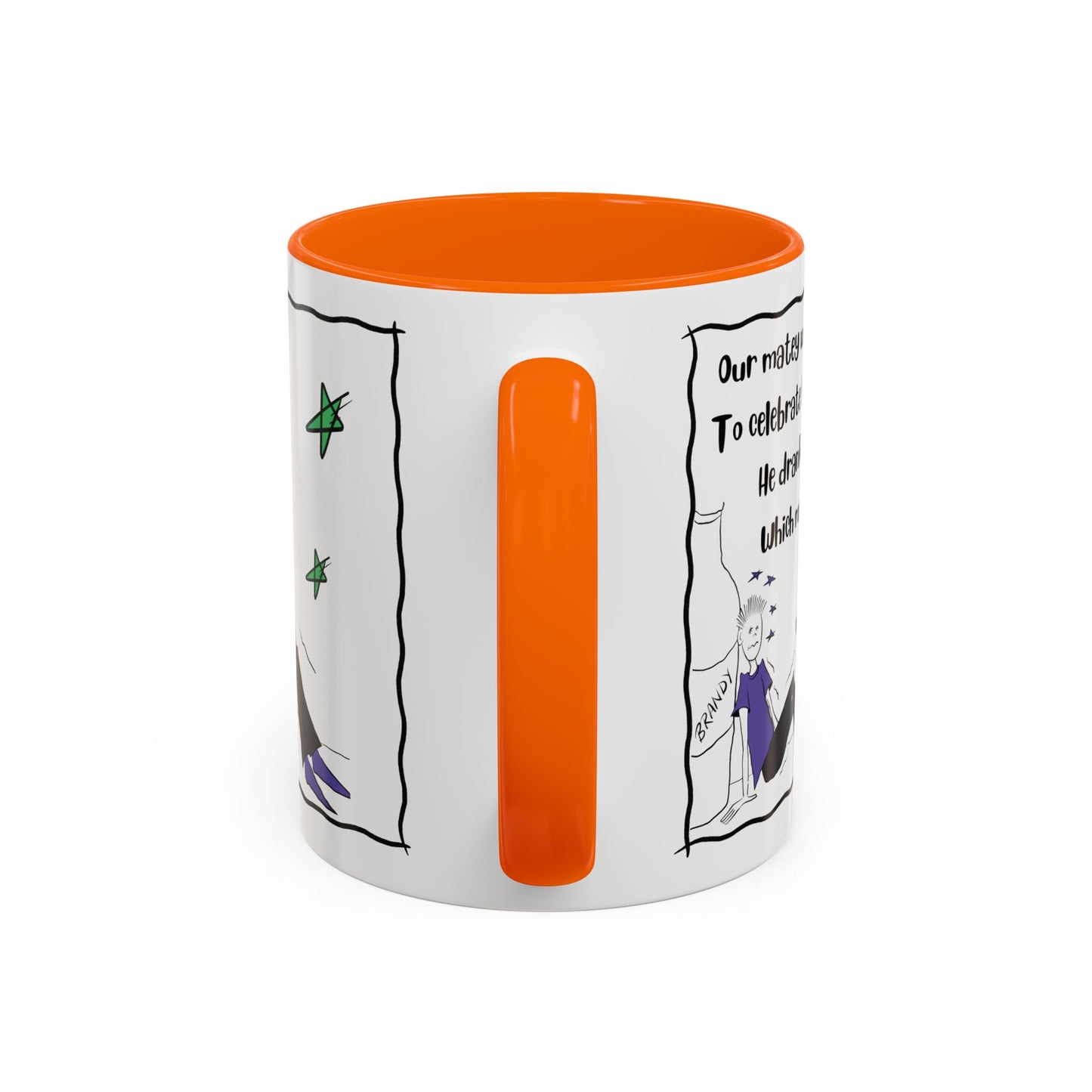 Unique mug Rhyming Talking Birthday mug Brandy Lover Mug Funny Birthday mug  limerick Brandy Mug Christmas Gift Brandy Lover MugCopy of Accent Coffee Mug (11, 15oz)