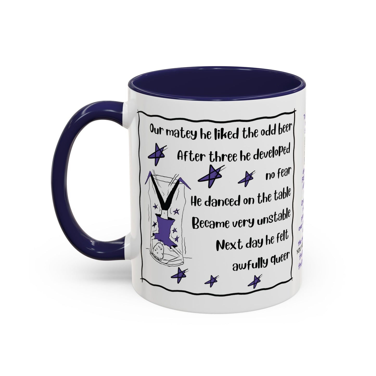 Talking Funny Mug Lads Beer Mug Coffee Mug Funny Limerick Mug Handmade Beer Lover Mug White Ceramic Coffee Beer Mug accent Coffee Mug (11, 15oz)