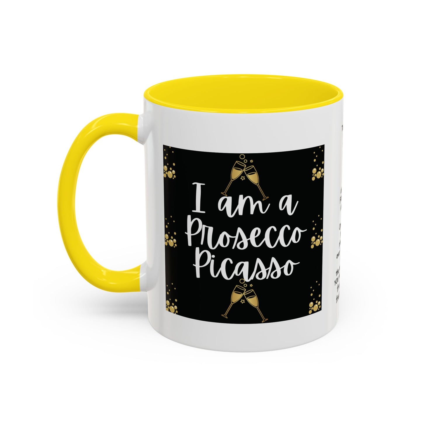 Talking Funny Mug Funny Prosecco Picasso Lover Mug Limerick Girlie Mug Funny Animating Mug Handmade Ceramic Coffee Mug girl Christmas gift accent Coffee Mug (11, 15oz)