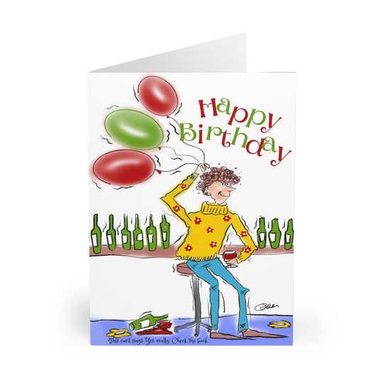 Funny Singing Happy Birthday Cards – Augmented Reality Animation – Pack of 5 for Best Friend, Mate Lad Booze up Beer- Greeting Cards (5 Pack)